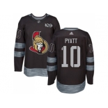 Men Adidas Ottawa Senators #10 Tom Pyatt Black 1917-2017 100th Anniversary Stitched NHL Jersey