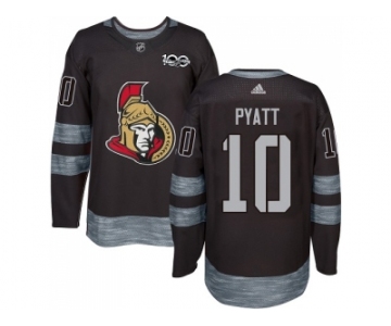 Men Adidas Ottawa Senators #10 Tom Pyatt Black 1917-2017 100th Anniversary Stitched NHL Jersey