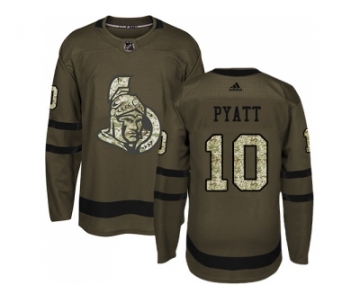 Men Adidas Ottawa Senators #10 Tom Pyatt Green Salute to Service Stitched NHL Jersey