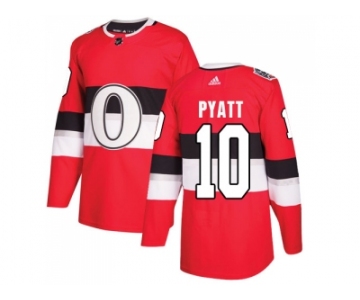 Men Adidas Ottawa Senators #10 Tom Pyatt Red Authentic 2017 100 Classic Stitched NHL Jersey