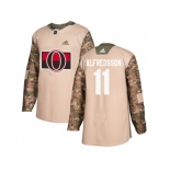 Men Adidas Ottawa Senators #11 Daniel Alfredsson Camo Authentic 2017 Veterans Day Stitched NHL Jersey