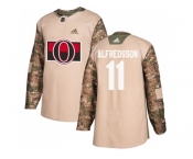 Men Adidas Ottawa Senators #11 Daniel Alfredsson Camo Authentic 2017 Veterans Day Stitched NHL Jersey