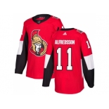 Men Adidas Ottawa Senators #11 Daniel Alfredsson Red Home Authentic Stitched NHL Jersey