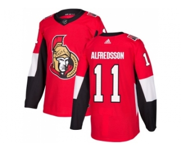 Men Adidas Ottawa Senators #11 Daniel Alfredsson Red Home Authentic Stitched NHL Jersey