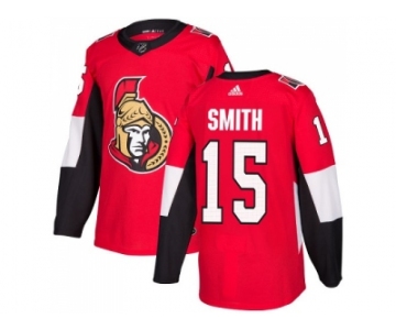 Men Adidas Ottawa Senators #15 Zack Smith Red Home Authentic Stitched NHL Jersey