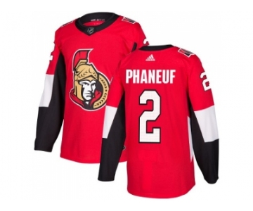 Men Adidas Ottawa Senators #2 Dion Phaneuf Red Home Authentic Stitched NHL Jersey