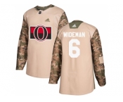 Men Adidas Ottawa Senators #6 Chris Wideman Camo Authentic 2017 Veterans Day Stitched NHL Jersey