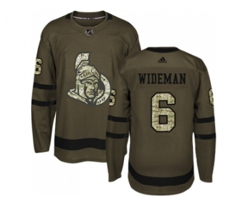 Men Adidas Ottawa Senators #6 Chris Wideman Green Salute to Service Stitched NHL Jersey