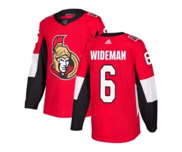 Men Adidas Ottawa Senators #6 Chris Wideman Red Home Authentic Stitched NHL Jersey