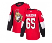 Men Adidas Ottawa Senators #65 Erik Karlsson Red Home Authentic Stitched NHL Jersey