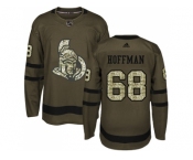 Men Adidas Ottawa Senators #68 Mike Hoffman Green Salute to Service Stitched NHL Jersey