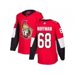 Men Adidas Ottawa Senators #68 Mike Hoffman Red Home Authentic Stitched NHL Jersey