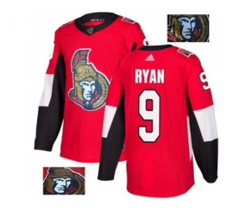 Men Adidas Ottawa Senators #9 Bobby Ryan Red Home Authentic Fashion Gold Stitched NHL Jersey