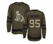 Men Adidas Ottawa Senators #95 Matt Duchene Green Salute to Service Stitched NHL Jersey