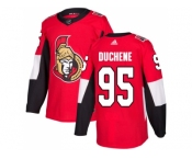 Men Adidas Ottawa Senators #95 Matt Duchene Red Home Authentic Stitched NHL Jersey