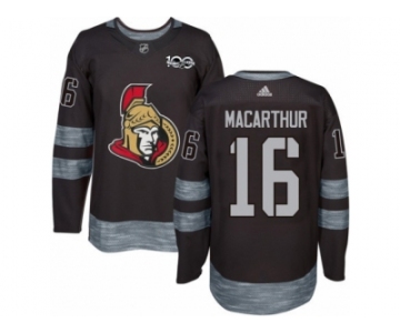 Men's Adidas Ottawa Senators #16 Clarke MacArthur Authentic Black 1917-2017 100th Anniversary NHL Jersey