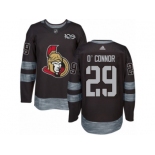 Men's Adidas Ottawa Senators #29 Matthew O'Connor Authentic Black 1917-2017 100th Anniversary NHL Jersey