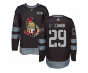 Men's Adidas Ottawa Senators #29 Matthew O'Connor Authentic Black 1917-2017 100th Anniversary NHL Jersey