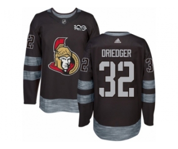 Men's Adidas Ottawa Senators #32 Chris Driedger Authentic Black 1917-2017 100th Anniversary NHL Jersey