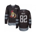 Men's Adidas Ottawa Senators #82 Colin White Authentic Black 1917-2017 100th Anniversary NHL Jersey