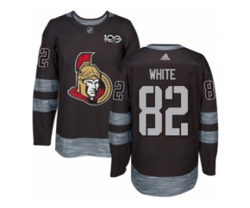 Men's Adidas Ottawa Senators #82 Colin White Authentic Black 1917-2017 100th Anniversary NHL Jersey