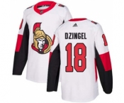 Men's Ottawa Senators #18 Ryan Dzingel White Road Stitched Hockey Jersey