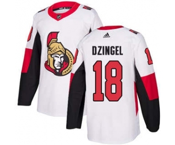 Men's Ottawa Senators #18 Ryan Dzingel White Road Stitched Hockey Jersey