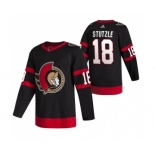 Men's Ottawa Senators #18 Tim Stutzle 2021 Black Stitched NHL Home Jersey