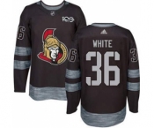 Men's Ottawa Senators #36 Colin White Black 1917-2017 100th Anniversary Stitched Hockey Jersey