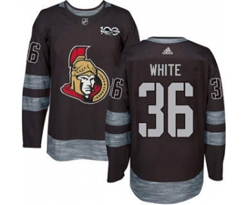 Men's Ottawa Senators #36 Colin White Black 1917-2017 100th Anniversary Stitched Hockey Jersey