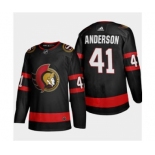 Men's Ottawa Senators #41 Craig Anderson 2020-21 Authentic Player Home Stitched Hockey Jersey Black