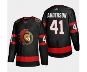 Men's Ottawa Senators #41 Craig Anderson 2020-21 Authentic Player Home Stitched Hockey Jersey Black