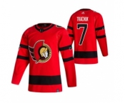 Men's Ottawa Senators #7 Brady Tkachuk Red 2020-21 Reverse Retro Alternate Hockey Jersey