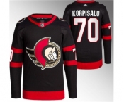 Men's Ottawa Senators #70 Joonas Korpisalo Black Stitched Jersey