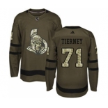 Men's Ottawa Senators #71 Chris Tierney Green Salute to Service Stitched Hockey Jersey