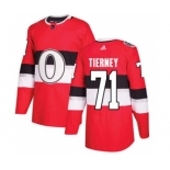 Men's Ottawa Senators #71 Chris Tierney Red 2017 100 Classic Stitched Hockey Jersey