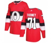 Men's Ottawa Senators #71 Chris Tierney Red 2017 100 Classic Stitched Hockey Jersey