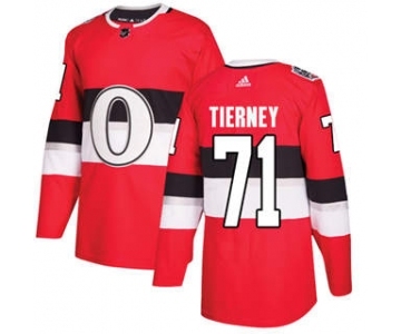 Men's Ottawa Senators #71 Chris Tierney Red 2017 100 Classic Stitched Hockey Jersey