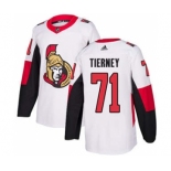 Men's Ottawa Senators #71 Chris Tierney White Road Stitched Hockey Jersey