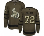 Men's Ottawa Senators #72 Thomas Chabot Green Salute to Service Stitched Hockey Jersey