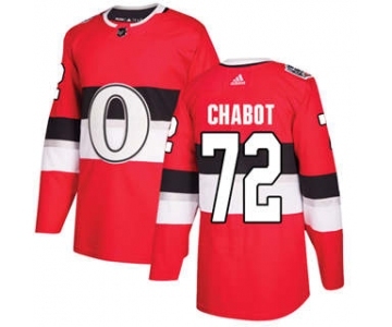 Men's Ottawa Senators #72 Thomas Chabot Red 2017 100 Classic Stitched Hockey Jersey