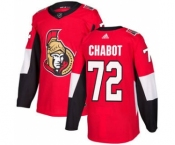 Men's Ottawa Senators #72 Thomas Chabot Red Home Stitched Hockey Jersey