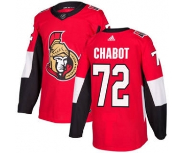 Men's Ottawa Senators #72 Thomas Chabot Red Home Stitched Hockey Jersey