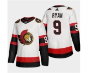 Men's Ottawa Senators #9 Bobby Ryan 2020-21 Authentic Player Away Stitched Hockey Jersey White