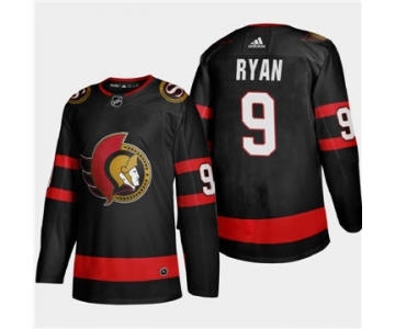 Men's Ottawa Senators #9 Bobby Ryan 2020-21 Authentic Player Home Stitched Hockey Jersey Black