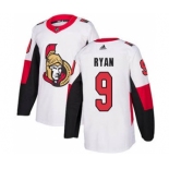 Men's Ottawa Senators #9 Bobby Ryan White Road Stitched Hockey Jersey