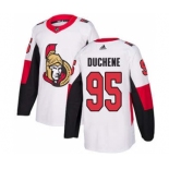 Men's Ottawa Senators #95 Matt Duchene White Road Stitched Hockey Jersey