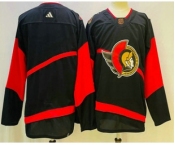 Men's Ottawa Senators Blank Black 2022 Reverse Retro Authentic Jersey