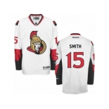 Men's Reebok Ottawa Senators #15 Zack Smith Authentic White Away NHL Jersey