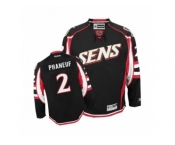 Men's Reebok Ottawa Senators #2 Dion Phaneuf Authentic Black Third NHL Jersey